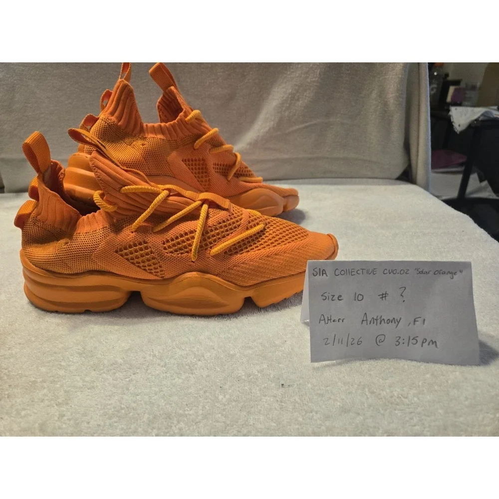 SIA Collective CU.02 Solar Orange Mens Size 10 Knit Chunky Sneakers